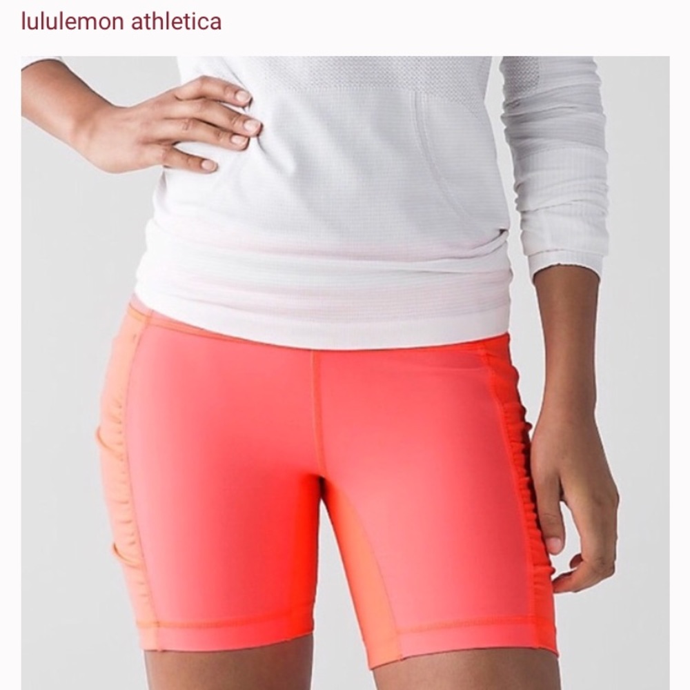 Lululemon 🍋 size 10 speed track shorts pink